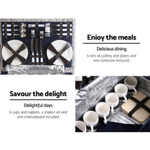 Load image into Gallery viewer, Alfresco 6 Person Picnic Basket Set Cooler Bag Wicker