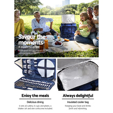 Load image into Gallery viewer, Alfresco 6 Person Picnic Wheelie Set Bag Cooler Insulated