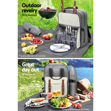Load image into Gallery viewer, Alfresco Picnic Backpack Set Cooler Bag 4 Person Outdoor Insulated Liquor