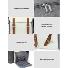 Load image into Gallery viewer, Alfresco Picnic Backpack Set Cooler Bag 4 Person Outdoor Insulated Liquor