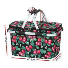 Load image into Gallery viewer, Alfresco Folding Picnic Insulated Lunch Bag Cooler Hamper for Camping, Hiking