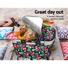 Load image into Gallery viewer, Alfresco Folding Picnic Insulated Lunch Bag Cooler Hamper for Camping, Hiking