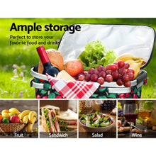 Load image into Gallery viewer, Alfresco Folding Picnic Insulated Lunch Bag Cooler Hamper for Camping, Hiking