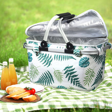 Load image into Gallery viewer, Alfresco Folding Picnic Bag Basket Hamper Camping Hiking Insulated Lunch Cooler