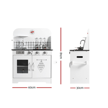 Load image into Gallery viewer, Keezi Kids Kitchen Set Pretend Play Wooden Toys Cooking Cookware Childrens Toy