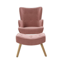 Load image into Gallery viewer, Pink Artiss Armchair & Ottoman-Furniture-The White Mall