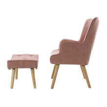 Load image into Gallery viewer, Pink Artiss Armchair & Ottoman-Furniture-The White Mall