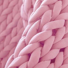 Load image into Gallery viewer, Pink Chunky Knit Throw Blanket 6.5KG-The White Mall-The White Mall