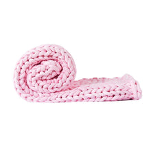 Load image into Gallery viewer, Pink Chunky Knit Throw Blanket 6.5KG-The White Mall-The White Mall