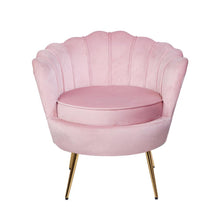 Load image into Gallery viewer, Pink Luxurious Velvet Shell Accent Armchair | Lounge Chair-Accent Chair-The White Mall