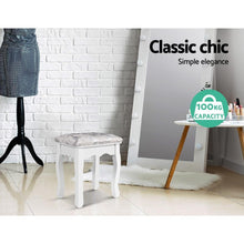 Load image into Gallery viewer, Artistic, glam room, dressing table stool with Hollywood mirror.
