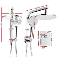 Load image into Gallery viewer, Cefito WELS 9'' Rain Shower Head Mixer Round Handheld High Pressure Wall Chrome