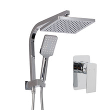 Load image into Gallery viewer, Cefito WELS 8'' Rain Shower Head Mixer Square Handheld High Pressure Wall Chrome