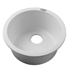 Load image into Gallery viewer, Cefito Stone Kitchen Sink Round 430MM Granite Under/Topmount Basin Bowl Laundry White