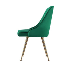 Load image into Gallery viewer, Set of 2 Stylish Green Retro Modern Velvet Dining Chairs-Dining Chairs-The White Mall