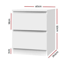 Load image into Gallery viewer, Simple White Minimalistic Scandinavian Bedside or Side Table-Furniture-The White Mall