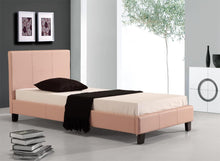Load image into Gallery viewer, Single PU Leather Bed Frame in Pink-Beds & Bed Frames-The White Mall