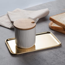 Load image into Gallery viewer, Small Gold Decorative Tray-Decorative Trays-The White Mall