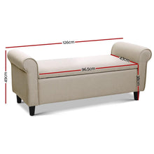 Load image into Gallery viewer, Sophisticated Cream Storage Ottoman-The White Mall