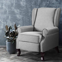 Load image into Gallery viewer, Stylish Grey Recliner Armchair, Lounge Chair-Recliner Armchair-The White Mall