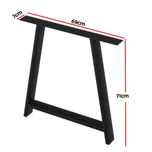 Load image into Gallery viewer, Artiss  Set of 2 Table Legs Coffee Dining Table Legs DIY Metal Leg 72X50cm