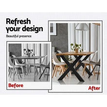 Load image into Gallery viewer, 2x Metal Legs Coffee Dining Table Steel Industrial Vintage Bench X Shape 710MM