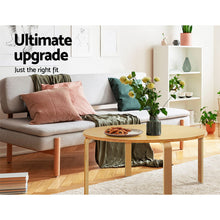 Load image into Gallery viewer, Artiss Coffee Table Round Side End Tables Bedside Furniture Wooden 90CM