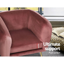 Load image into Gallery viewer, Artiss Armchair Lounge Chair Accent Armchair Velvet Pink
