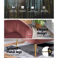 Load image into Gallery viewer, Artiss Armchair Lounge Chair Accent Armchair Velvet Pink