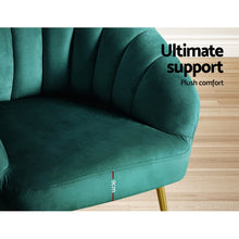 Load image into Gallery viewer, Artiss Armchair Lounge Chair Accent Armchair Velvet Green