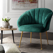 Load image into Gallery viewer, Artiss Armchair Lounge Chair Accent Armchair Velvet Green