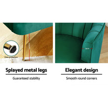 Load image into Gallery viewer, Artiss Armchair Lounge Accent Chair Armchair Velvet Green