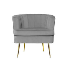 Load image into Gallery viewer, Artiss Armchair Lounge Accent Chair Armchair Velvet Grey