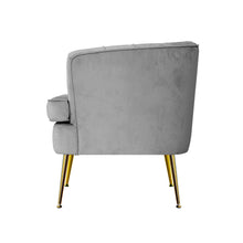 Load image into Gallery viewer, Artiss Armchair Lounge Accent Chair Armchair Velvet Grey
