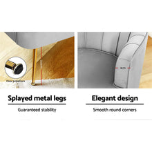 Load image into Gallery viewer, Artiss Armchair Lounge Accent Chair Armchair Velvet Grey