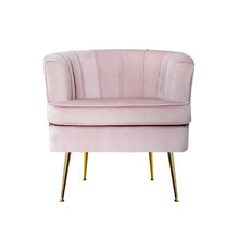 Load image into Gallery viewer, Artiss Armchair Lounge Chair Accent Armchair Velvet Pink