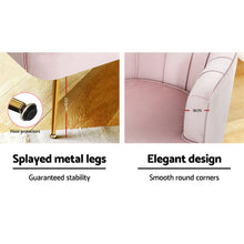 Load image into Gallery viewer, Artiss Armchair Lounge Chair Accent Armchair Velvet Pink