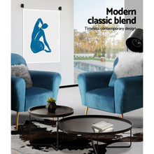 Load image into Gallery viewer, Artiss Armchair Lounge Chair Accent Armchairs Navy Velvet