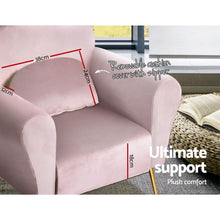 Load image into Gallery viewer, Artiss Armchair Lounge Chair Accent Armchair Pink Velvet