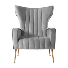 Load image into Gallery viewer, Artiss Armchair Lounge Accent Chair Armchair Velvet Grey