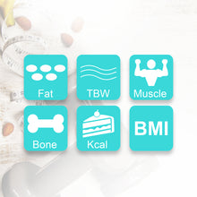 Load image into Gallery viewer, FitSmart Electronic Floor Body Scale Black Digital LCD Glass Tracker Bathroom