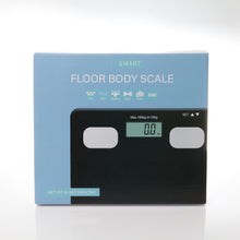 Load image into Gallery viewer, FitSmart Electronic Floor Body Scale Black Digital LCD Glass Tracker Bathroom