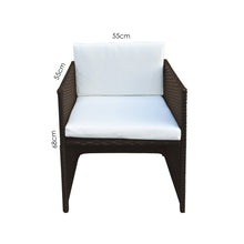 Load image into Gallery viewer, Arcadia Furniture 5 Piece Outdoor Dining Table Set Rattan Table Chairs Garden - Oatmeal and Grey