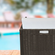 Load image into Gallery viewer, Arcadia Furniture 5 Piece Outdoor Dining Table Set Rattan Table Chairs Garden - Oatmeal and Grey