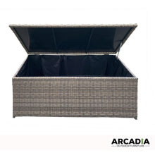Load image into Gallery viewer, Arcadia Furniture Outdoor Rattan Storage Box Garden Toy Tools Shed UV Resistant - Oatmeal