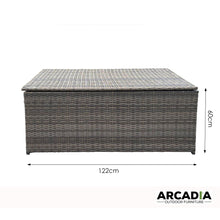 Load image into Gallery viewer, Arcadia Furniture Outdoor Rattan Storage Box Garden Toy Tools Shed UV Resistant - Oatmeal