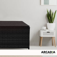 Load image into Gallery viewer, Arcadia Furniture Outdoor Rattan Storage Box Garden Toy Tools Shed UV Resistant - Black