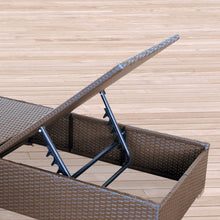 Load image into Gallery viewer, Arcadia Furniture Outdoor 3 Piece Sunlounge Set Rattan Garden Day Bed Lounger - Oatmeal and Grey