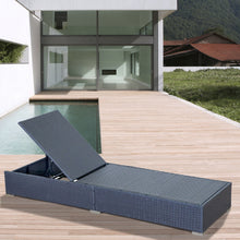 Load image into Gallery viewer, Arcadia Furniture Outdoor 3 Piece Sunlounge Set Rattan Garden Day Bed Lounger - Black and Grey