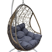 Load image into Gallery viewer, Outdoor Swing Rocking Egg Chair Pod Curved - Brown and Grey by Arcadia